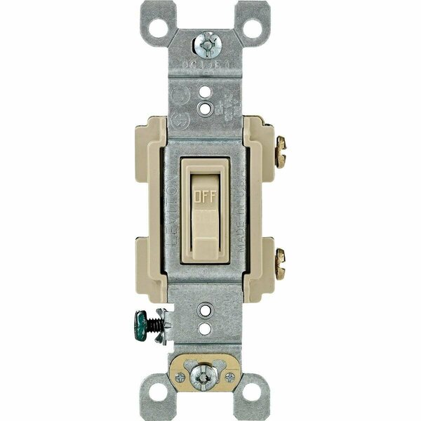 Leviton Residential Grade 15 Amp Toggle Single Pole Switch, Ivory 203-RS115-ICP